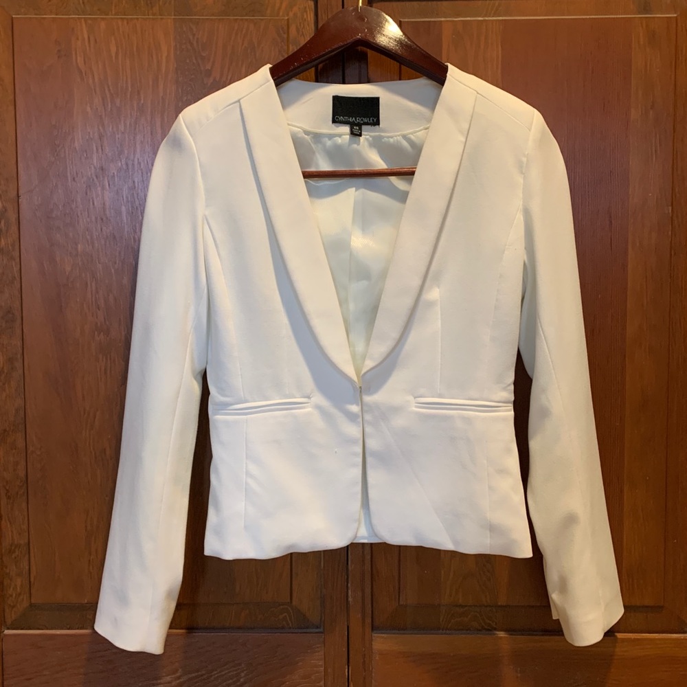 Cynthia Rowley Off-White Cropped Blazer XS